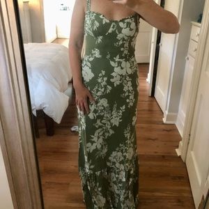 Reformation Jasen Dress (Color: Willow, Size:8)